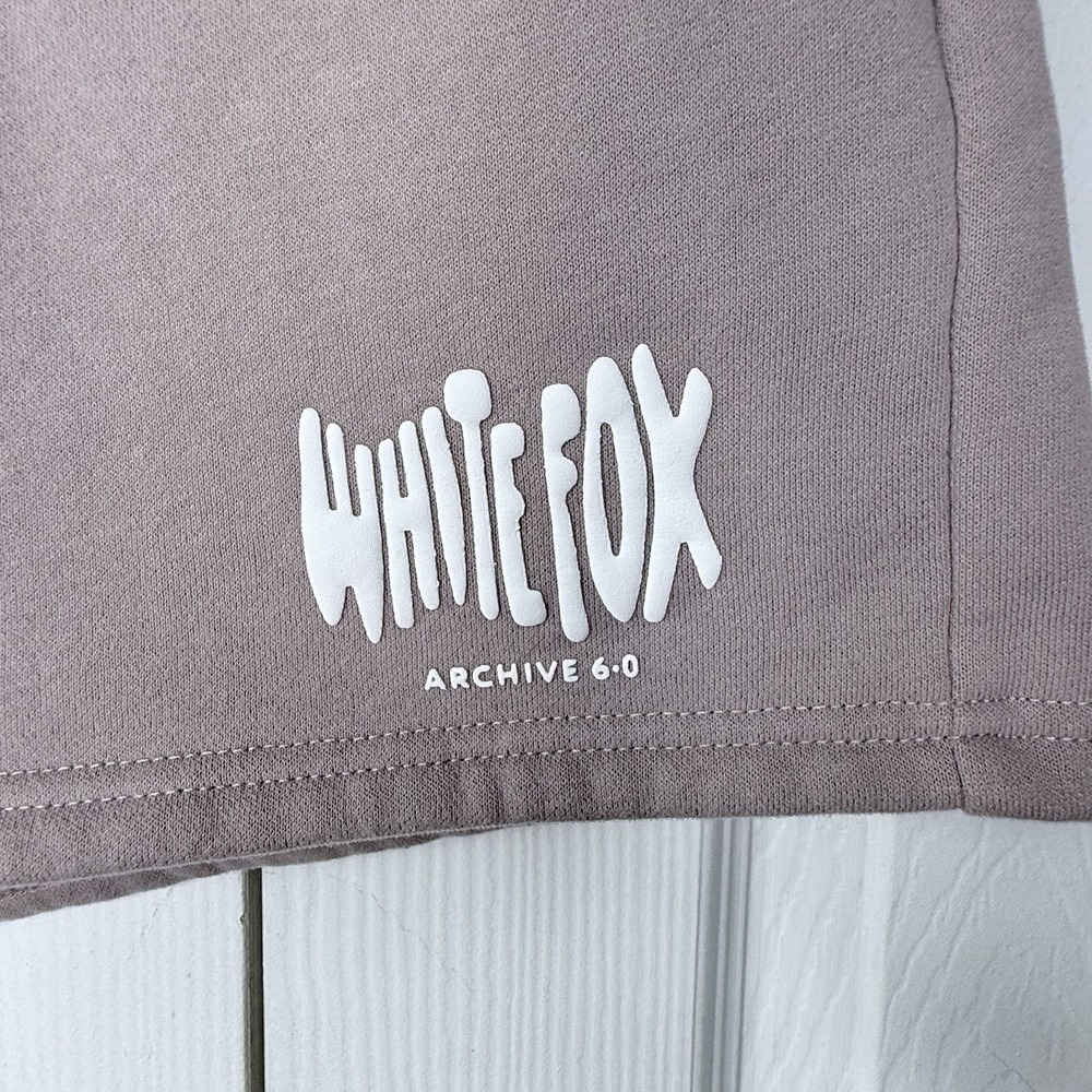 White Fox Boutique Archive 6.0 Lounge Sweat Shorts Mauve Purple Fleece SZ M - Picture 3 of 7